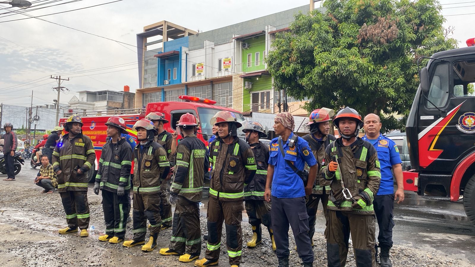 Terjadi Kebakaran Ruko di Medan Tuntungan