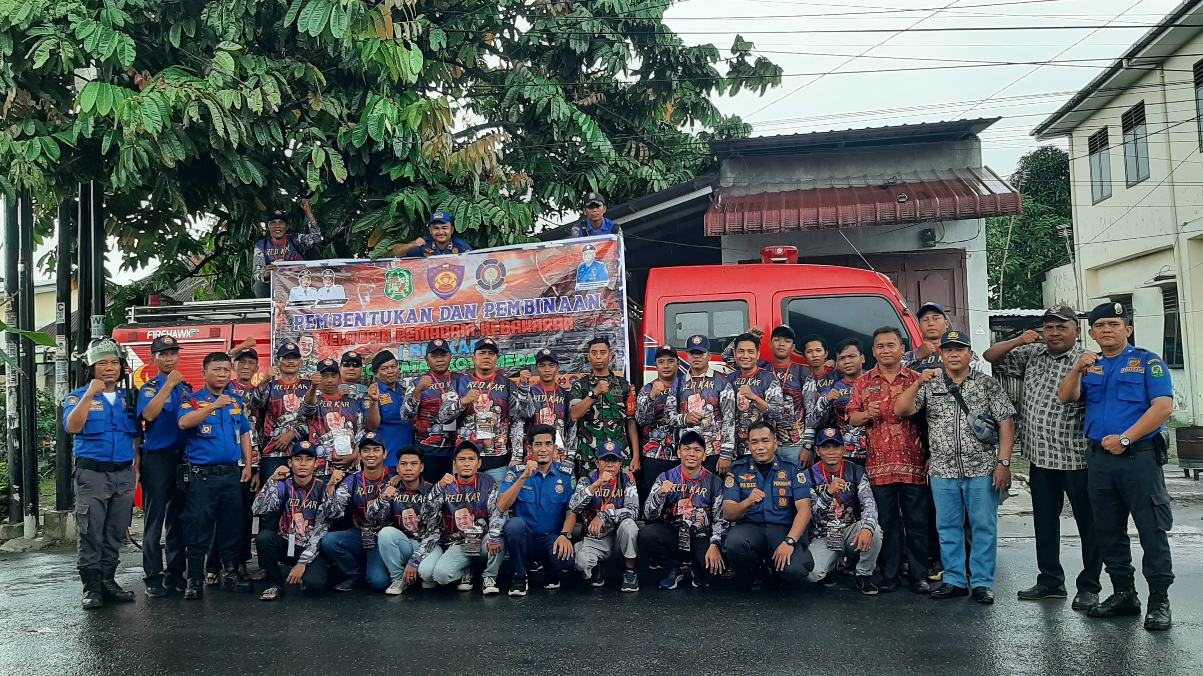 KEGIATAN PEMBUKAAN PEMBENTUKAN DAN PEMBINAAN RELAWAN PEMADAM KEBAKARAN (REDKAR) TIM 3 DI KECAMATAN MEDAN JOHOR