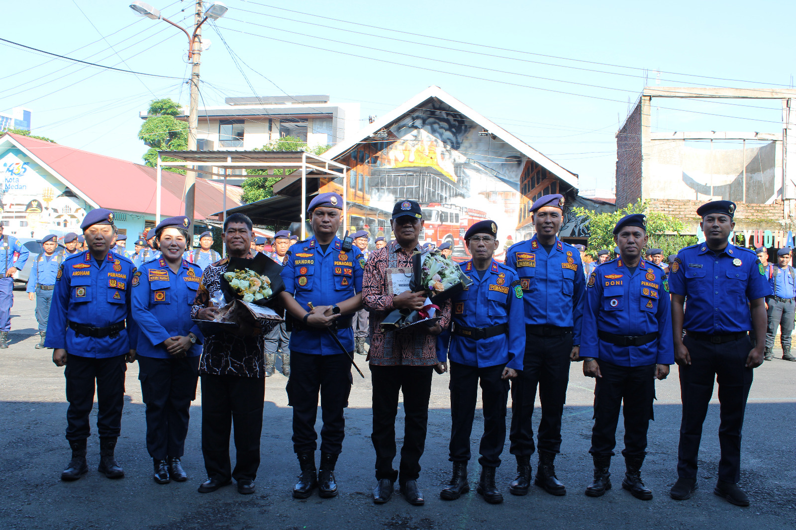 Giat Apel Gabungan serta Acara Purnabakti Pegawai Damkarmat Kota Medan